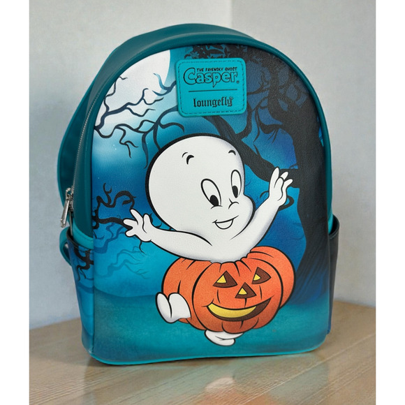 Loungefly Handbags - Loungefly Casper The Friendly Ghost Pumpkin Costume Mini Backpack Dark Forest